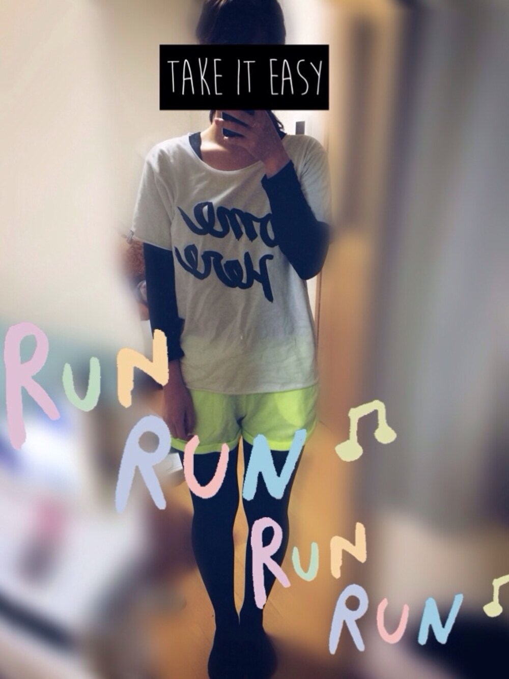 「running、ダイエット、KAT-TUN」｜「H&Mのキャンバススニーカー - ブラック（スニーカー、ブラック系）」を使った、namoさん（レディース・159cm）の春コーディネートの1枚目の写真