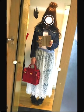 「LILY BROWN（リリーブラウン）のバックリボンスキニーデニムパンツ（デニムパンツ）」を使った、yccさん（レディース・167cm）の春コーディネート
