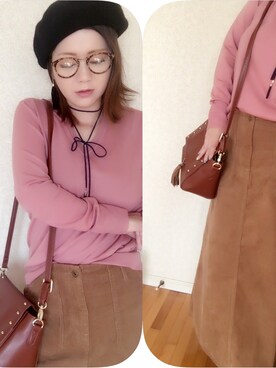 「BACK NUMBER（バックナンバー）のアイテム（スカート）」を使った、_________Riamamさん（キッズ・80cm）の秋コーディネート