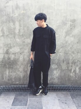 「RUBBER KILLER（ラバーキラー）のアイテム」を使った、demonstratedxxさん（メンズ・175cm）の冬コーディネート