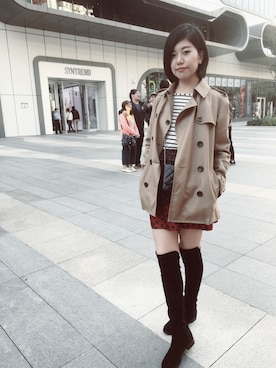 「Marc by Marc Jacobs（マークバイマークジェイコブス）のアイテム（スカート）」を使った、Risaさん（レディース・158cm）の冬コーディネート