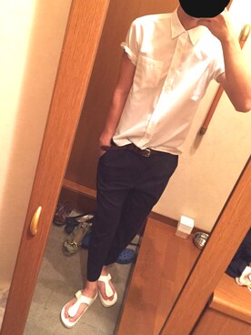 「Right-on（ライトオン）のアイテム（サンダル）」を使った、reoさん（メンズ・176cm）の夏コーディネート