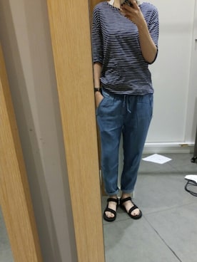 「ESPRIT（エスプリ）のアイテム（パンツ）」を使った、Candaceさん（レディース・163cm）の春コーディネート