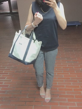 「Eddie Bauer（エディーバウアー）のアイテム（バッグ）」を使った、maimaiさん（レディース・155cm）の夏コーディネート