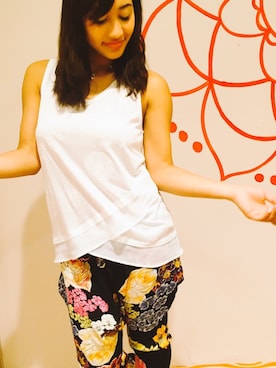 「Desigual（デシグアル）のアイテム（Tシャツ/カットソー）」を使った、lunacoさん（レディース・163cm）の夏コーディネート