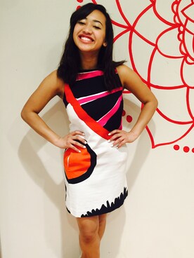「Desigual（デシグアル）のアイテム（ワンピース/ドレス）」を使った、lunacoさん（レディース・163cm）の夏コーディネート