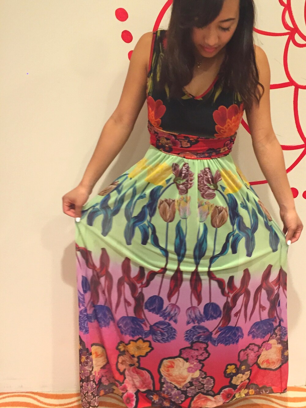 Desigual ☆ デシグアル ワンピース ドレス ラクロワ Mサイズ デシグアル Desigual M. Christian Lacroix ロングワンピース （グレー