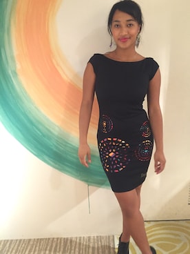 「Desigual（デシグアル）のアイテム（ワンピース/ドレス）」を使った、lunacoさん（レディース・163cm）の秋コーディネート