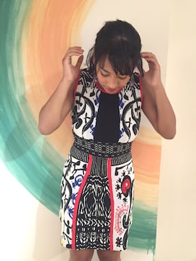 「Desigual（デシグアル）のアイテム（ワンピース/ドレス）」を使った、lunacoさん（レディース・163cm）の秋コーディネート