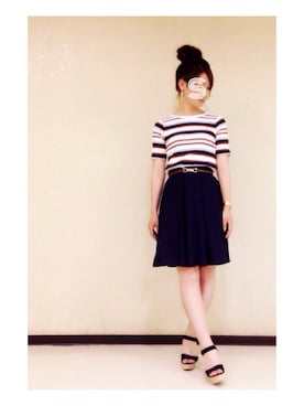 「RAY CASSIN（レイカズン）のアイテム（スカート）」を使った、SHIHO.Fさん（レディース・163cm）の秋コーディネート