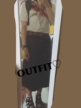 「URBAN RESEARCH（アーバンリサーチ）のアイテム（デニムスカート）」を使った、ひらちょび。さん（レディース・164cm）の春コーディネート