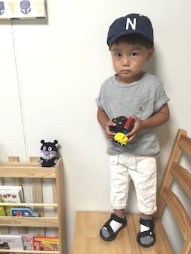 「ドラフトGAP」｜「アイテム（キャップ）」を使った、art0114さん（キッズ・90cm）の夏コーディネート