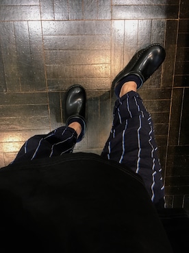 「BASISBROEK（バシスブルック）のアイテム（Tシャツ/カットソー）」を使った、MINOさん（メンズ・165cm）の夏コーディネート
