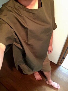 「BASISBROEK（バシスブルック）のアイテム（Tシャツ/カットソー）」を使った、MINOさん（メンズ・165cm）の夏コーディネート