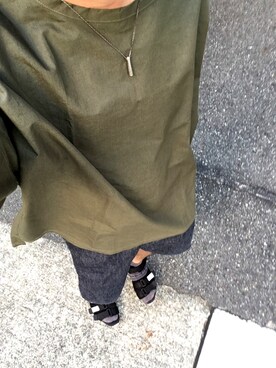 「BASISBROEK（バシスブルック）のアイテム（Tシャツ/カットソー）」を使った、MINOさん（メンズ・165cm）の夏コーディネート