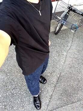 「BASISBROEK（バシスブルック）のアイテム（Tシャツ/カットソー）」を使った、MINOさん（メンズ・165cm）の秋コーディネート