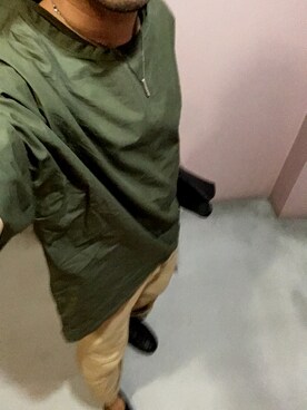 「BASISBROEK（バシスブルック）のアイテム（Tシャツ/カットソー）」を使った、MINOさん（メンズ・165cm）の秋コーディネート