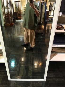 「BASISBROEK（バシスブルック）のアイテム（Tシャツ/カットソー）」を使った、MINOさん（メンズ・165cm）の秋コーディネート