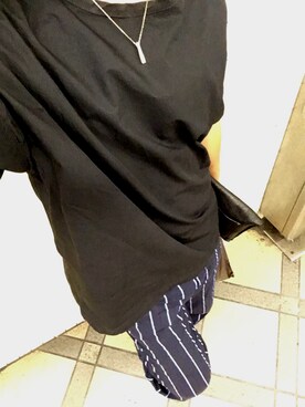 「BASISBROEK（バシスブルック）のアイテム（Tシャツ/カットソー）」を使った、MINOさん（メンズ・165cm）の秋コーディネート