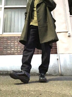 「BASISBROEK（バシスブルック）のアイテム（その他アウター）」を使った、MINOさん（メンズ・165cm）の秋コーディネート