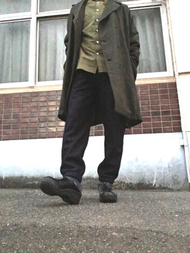 「BASISBROEK（バシスブルック）のアイテム（その他アウター）」を使った、MINOさん（メンズ・165cm）の秋コーディネート