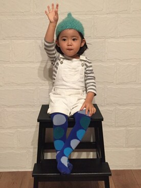 「GLOBAL WORK（グローバルワーク）のアイテム（オールインワン・サロペット）」を使った、amacohaさん（キッズ・90cm）の秋コーディネート