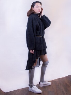 「fluffy」｜Niko Kwanさん（レディース・165cm）の冬コーディネート