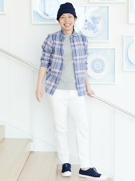 「SHARE PARK（シェアパーク）のアイテム」を使った、yamaaaaさん（メンズ・173cm）の春コーディネート