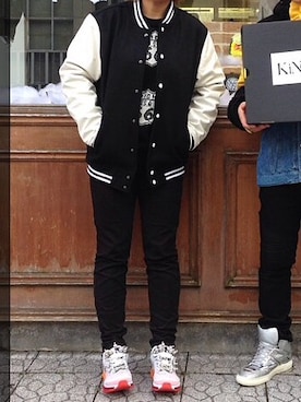 「JOYRICH」｜「アイテム（ブルゾン）」を使った、とーるさん（レディース・165cm）の冬コーディネート