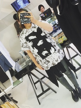 「UNIF」｜「アイテム（ナイロンジャケット）」を使った、とーるさん（レディース・165cm）の夏コーディネート