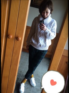 「CONVERSE（コンバース）のCONVERSE コンバース ジャック パーセル / JACK PURCEL（スニーカー）」を使った、piさん（レディース・160cm）の冬コーディネート