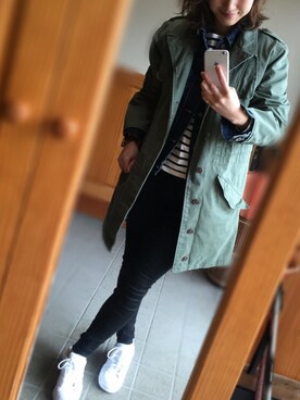 「Daniel Wellington」｜「アイテム（ミリタリージャケット）」を使った、piさん（レディース・160cm）の冬コーディネート