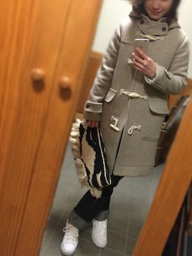 「TODAYFUL（トゥデイフル）のアイテム（ダッフルコート）」を使った、piさん（レディース・160cm）の冬コーディネート