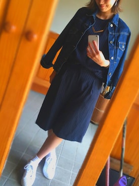 「Daniel Wellington（ダニエルウェリントン）の【Daniel Wellington】レザーバンド３６ＭＭ（アナログ腕時計）」を使った、piさん（レディース・160cm）の秋コーディネート