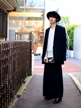 「Ann DEMEULEMEESTER（アンドゥムルメステール）のアイテム（テーラードジャケット）」を使った、kentaroさん（メンズ・176cm）の春コーディネート