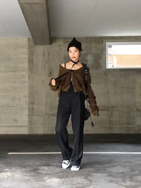 「Y.A.Acc（ワイエーアク）のアイテム」を使った、Y.A.Accさん（レディース・155cm）の秋コーディネート