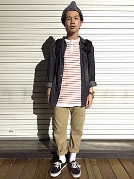 「locker」｜Locking Ah-mengさん（メンズ・170cm）の冬コーディネート