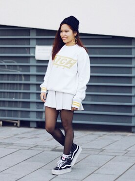 「JOYRICH」｜「アイテム（ニットキャップ/ビーニー）」を使った、Jessieさん（レディース・155cm）の冬コーディネート