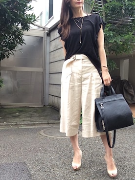 「ajew（エジュー）のアイテム（アクセサリー）」を使った、Erikoさん（レディース・165cm）の夏コーディネート