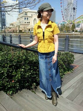 YOKOHAMAスタッフさん（レディース・162cm）の春コーディネート