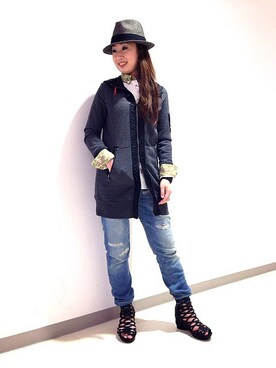 YOKOHAMAスタッフさん（レディース・162cm）の夏コーディネート