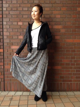 YOKOHAMAスタッフさん（レディース・162cm）の秋コーディネート