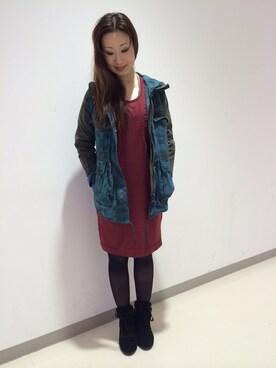 YOKOHAMAスタッフさん（レディース・162cm）の秋コーディネート