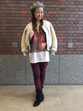 YOKOHAMAスタッフさん（レディース・162cm）の秋コーディネート