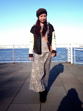 YOKOHAMAスタッフさん（レディース・162cm）の秋コーディネート