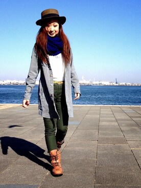 YOKOHAMAスタッフさん（レディース・162cm）の秋コーディネート