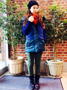 YOKOHAMAスタッフさん(レディース・162cm)の冬コーディネート