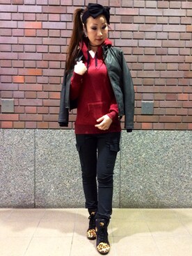 YOKOHAMAスタッフさん（レディース・162cm）の冬コーディネート