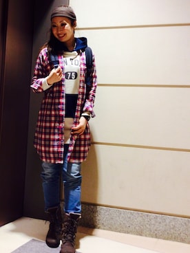 YOKOHAMAスタッフさん(レディース・162cm)の冬コーディネート