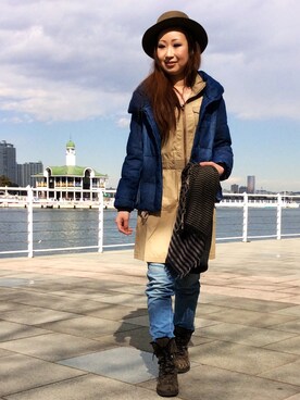 YOKOHAMAスタッフさん(レディース・162cm)の冬コーディネート